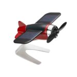 Figurine avion solaire désodorisant décoration voiture dansante Rouge